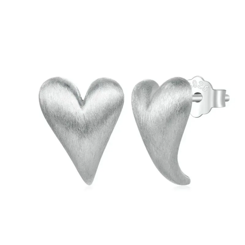 Sterling Silver Elongated Heart Stud Earrings sold by Zulily