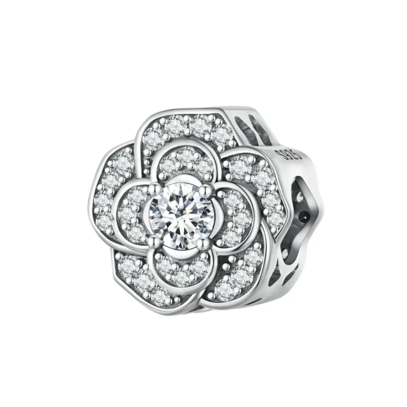 Cubic Zirconia & Sterling Silver Rose Petal Charm sold by Zulily