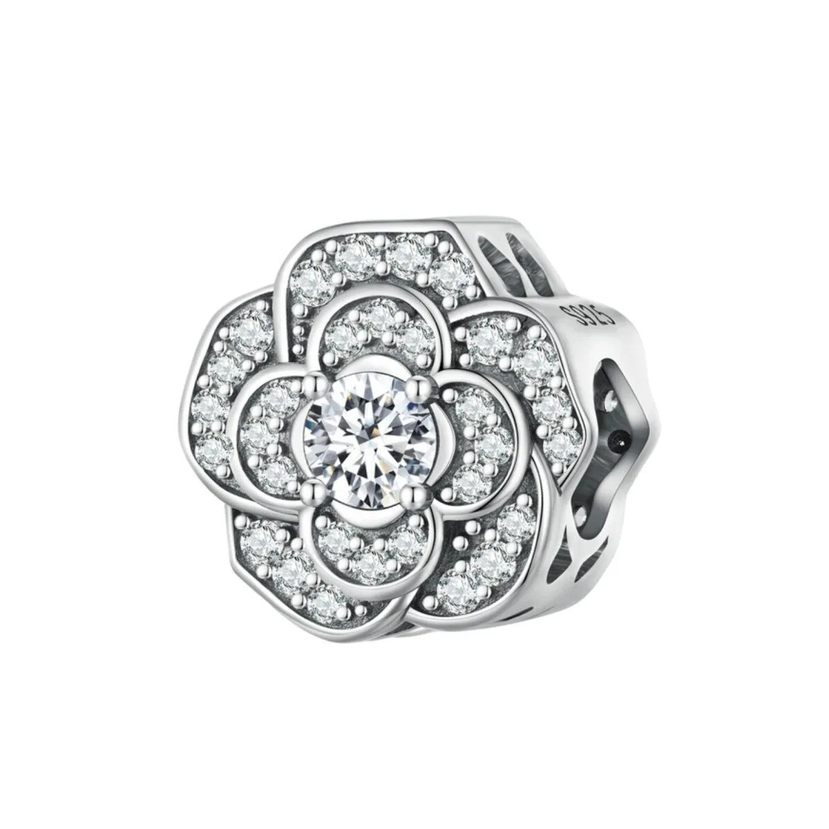 Cubic Zirconia & Sterling Silver Rose Petal Charm sold by Zulily