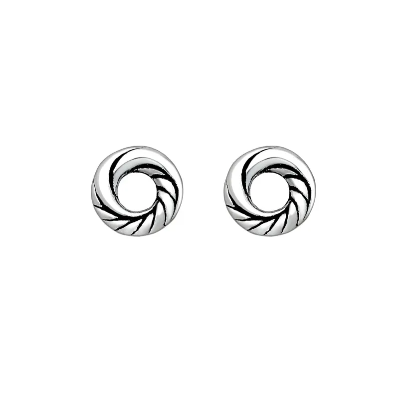 Sterling Silver Bali Open Circle Stud Earrings sold by Zulily