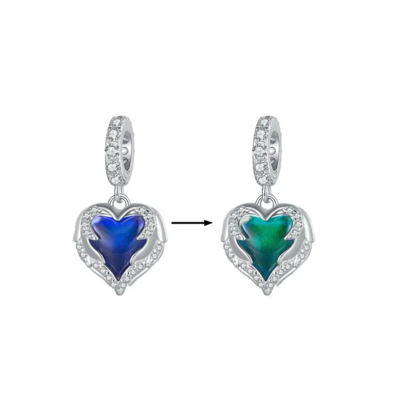 Sterling Silver Heart Color-Changing Charm sold by Zulily
