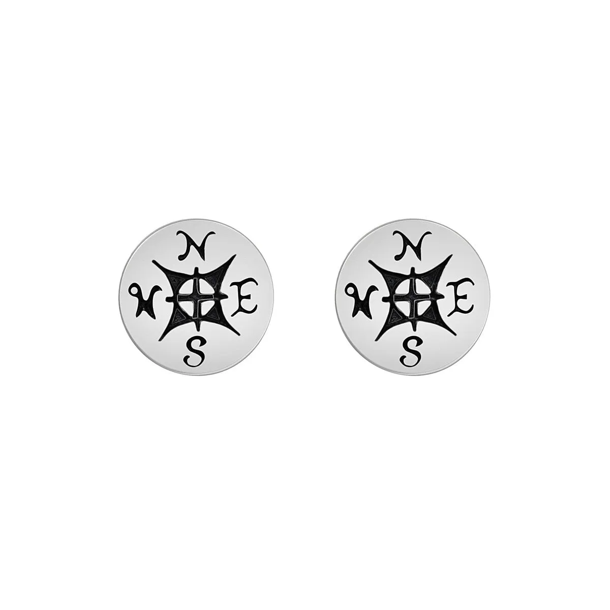 Sterling Silver Compass Stud Earrings sold by Zulily