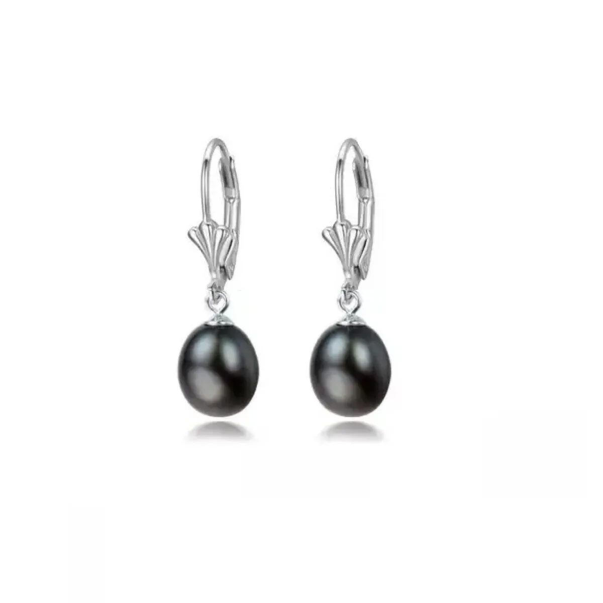 Sterling Silver & Black Freshwater Pearl Round Stud Earrings sold by Zulily
