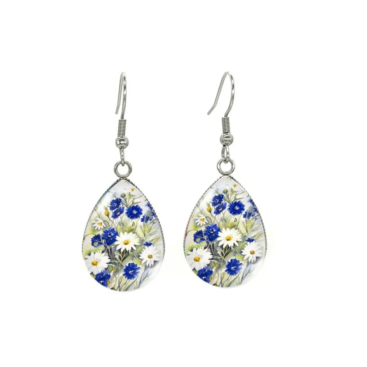 Silvertone Patterned Teardrop Drop Earrings sold by Zulily