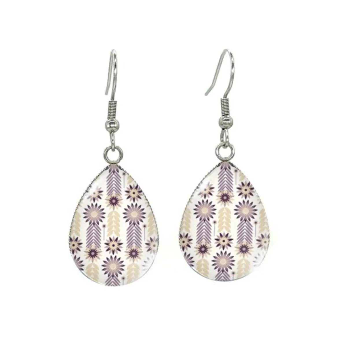 Silvertone Patterned Teardrop Drop Earrings sold by Zulily product image thumbnail 4