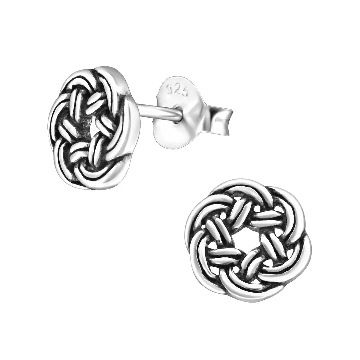 Sterling Silver Circular Celtic Woven Stud Earrings sold by Zulily