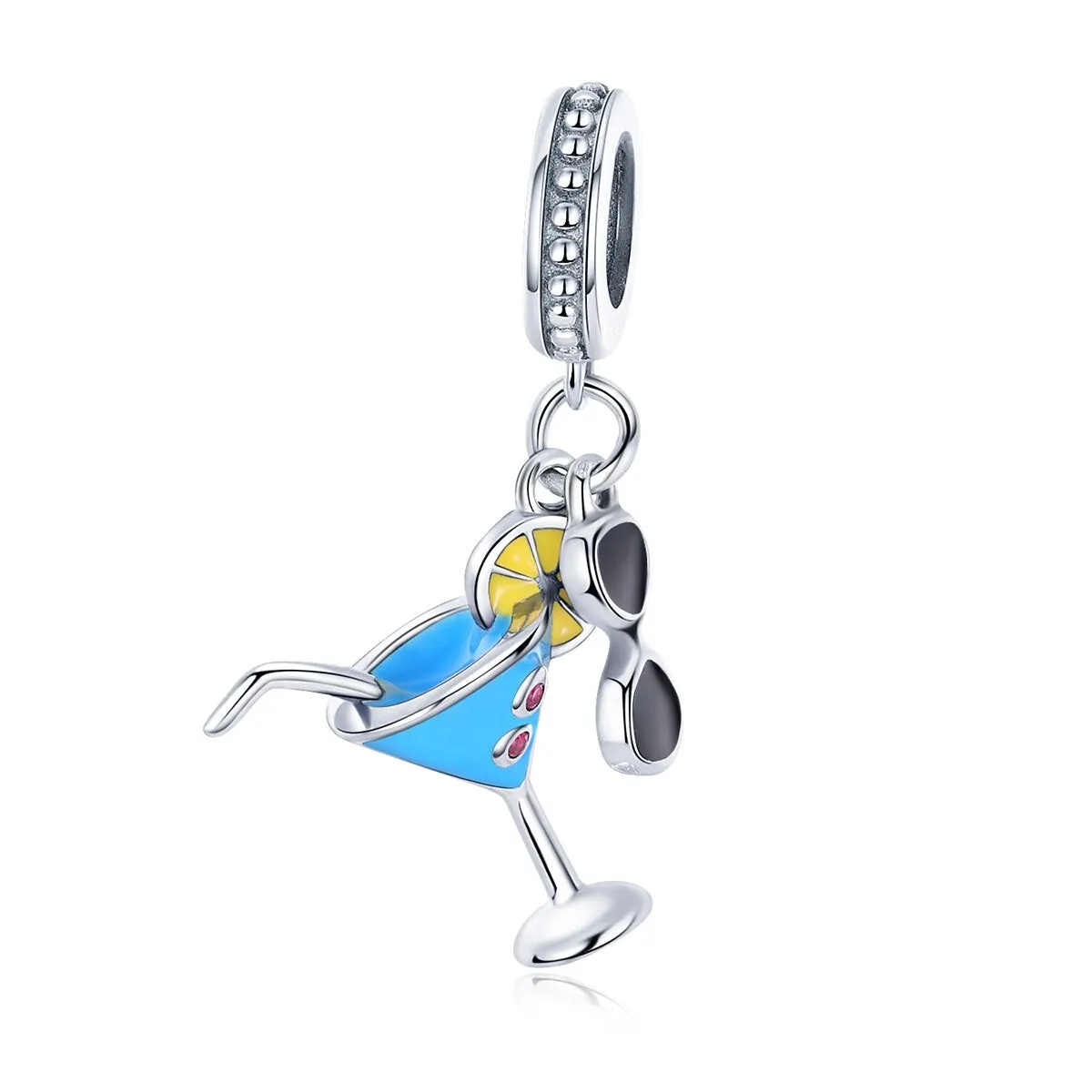 SterlingSilver Cocktails & Sunglasses Charm sold by Zulily