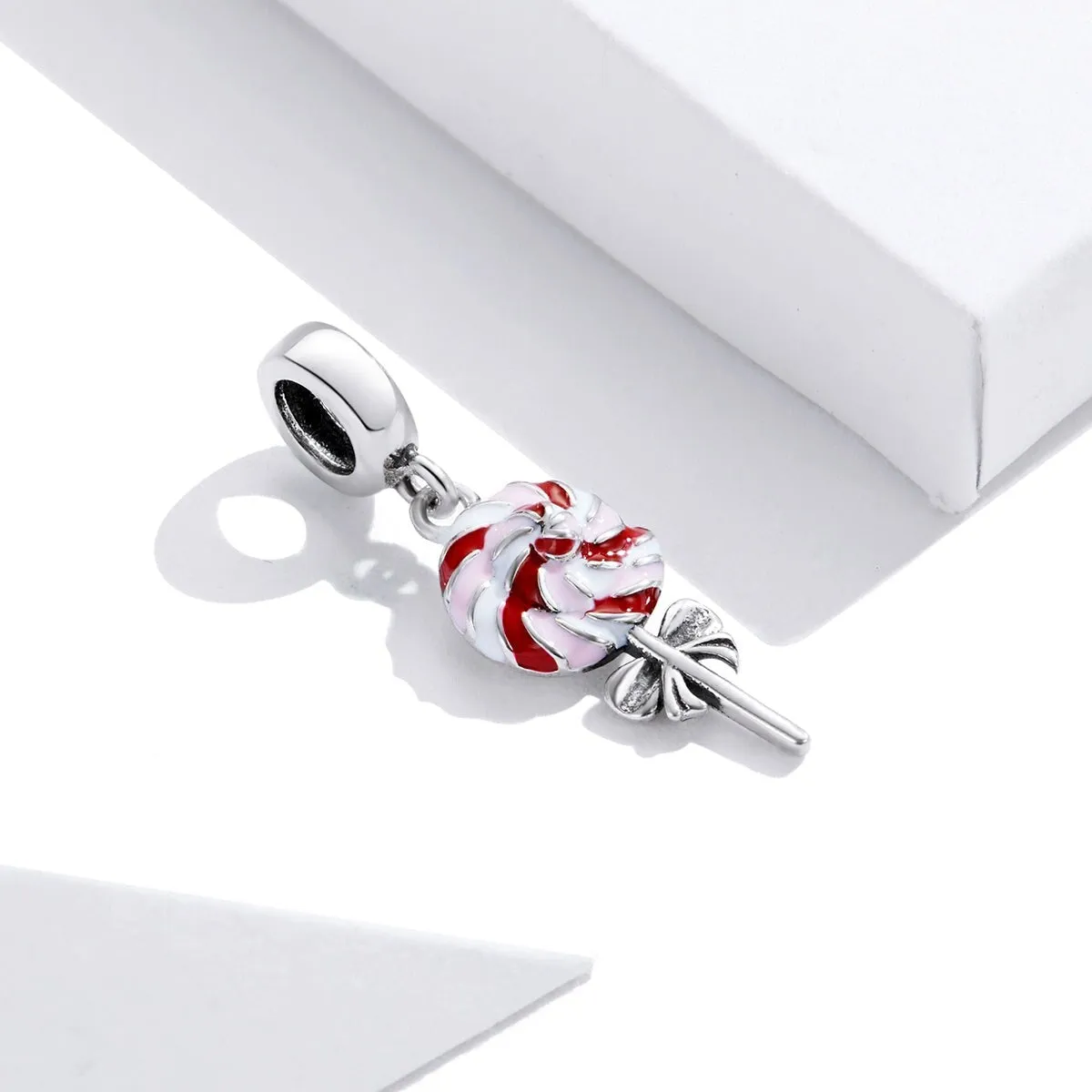 Red Enamel & Sterling Silver Lollipop Charm sold by Zulily product image thumbnail 2
