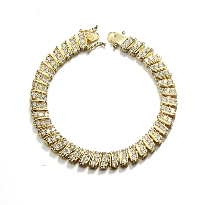 14K Gold Vintage Tennis Bracelet with crystals from Swarovski sold by Zulily