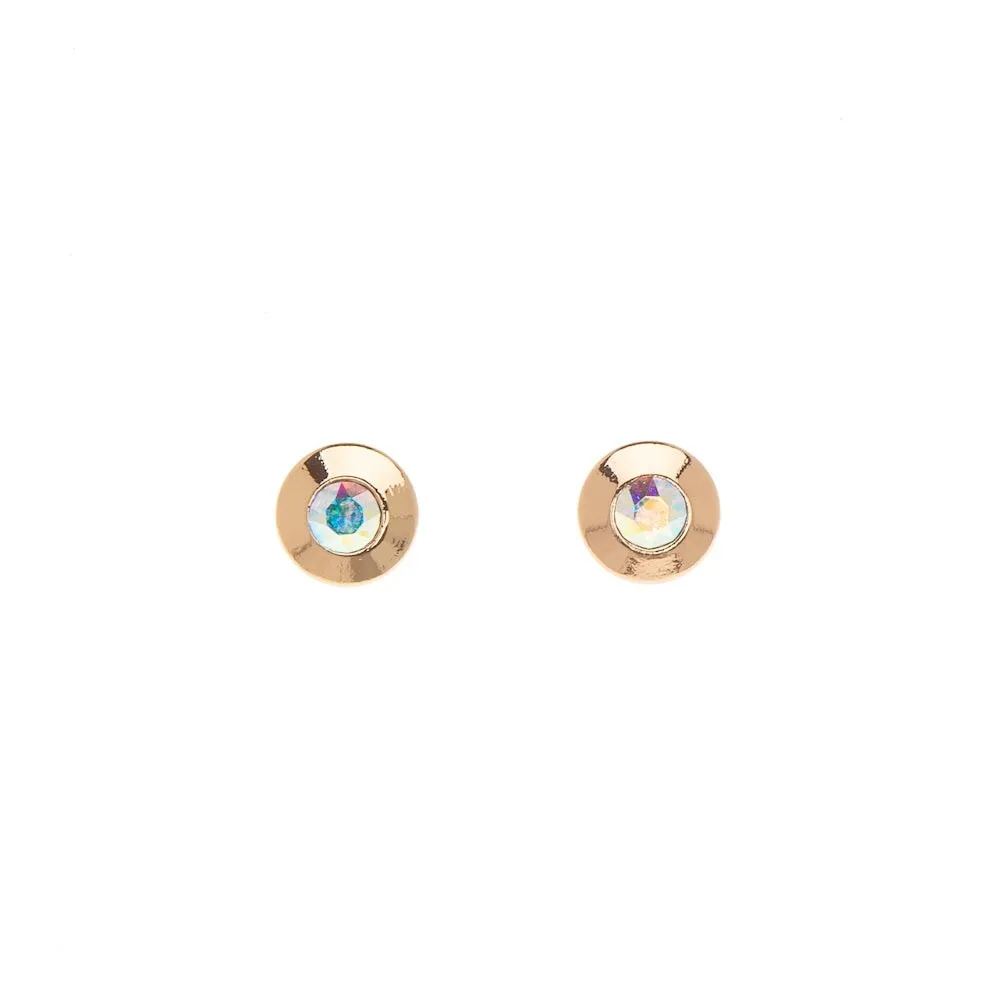 Dainty Circular Crystal Stud Earrings sold by Zulily product image thumbnail 3