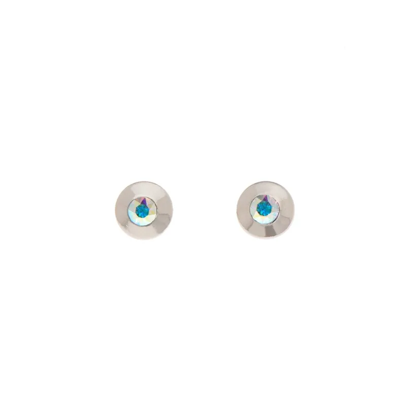 Dainty Circular Crystal Stud Earrings sold by Zulily