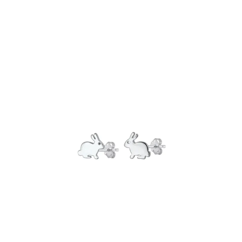 Sterling Silver Sitting Rabbit Stud Earrings sold by Zulily