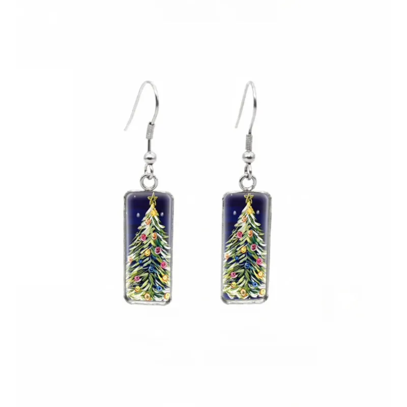 Winter & Christmas Themed Rectangular Drop Earrings sold by Zulily