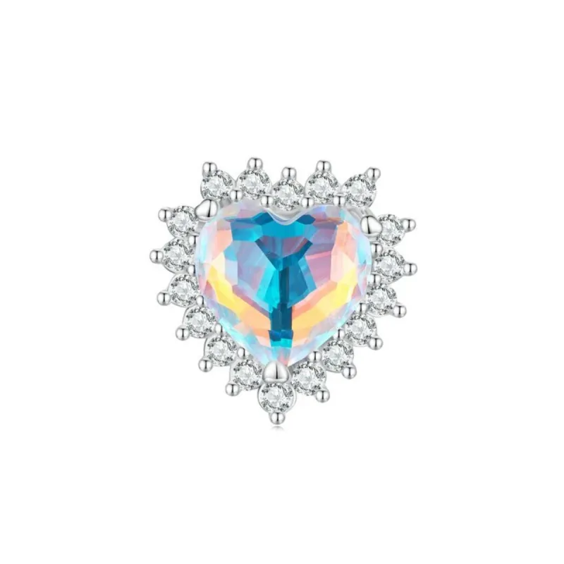 Cubic Zirconia & Sterling Silver Heart Statement Charm sold by Zulily