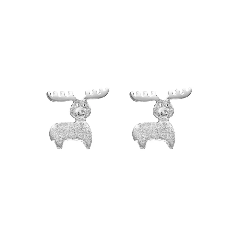 Sterling Silver Funny Reindeer Stud Earrings sold by Zulily