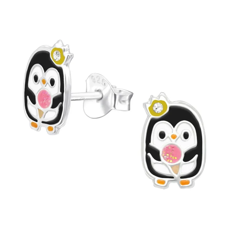 Sterling Silver & Cubic Zirconia Penguin Stud Earrings sold by Zulily