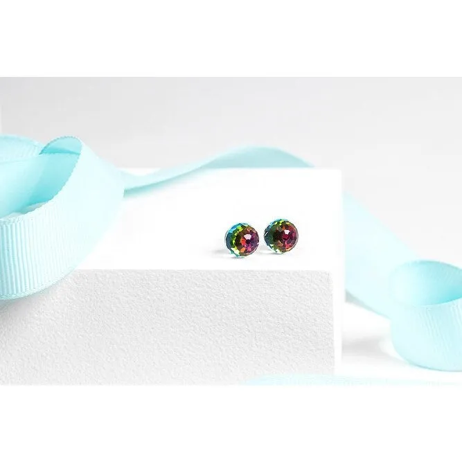 Silvertone Disco Ball Crystal Stud Earrings sold by Zulily product image thumbnail 3