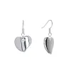 Sterling Silver Filled Curved Organic Heart Drop Earrings sold by Zulily