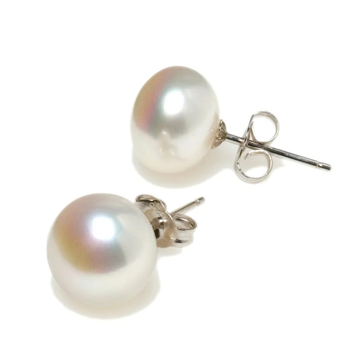 White Freshwater Pearl Stud Earrings (72417-17) sold by Zulily