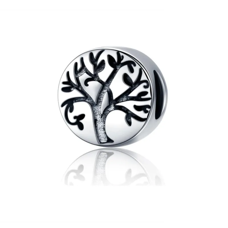 Sterling Silver Etched Tree Charm Bead sold by Zulily