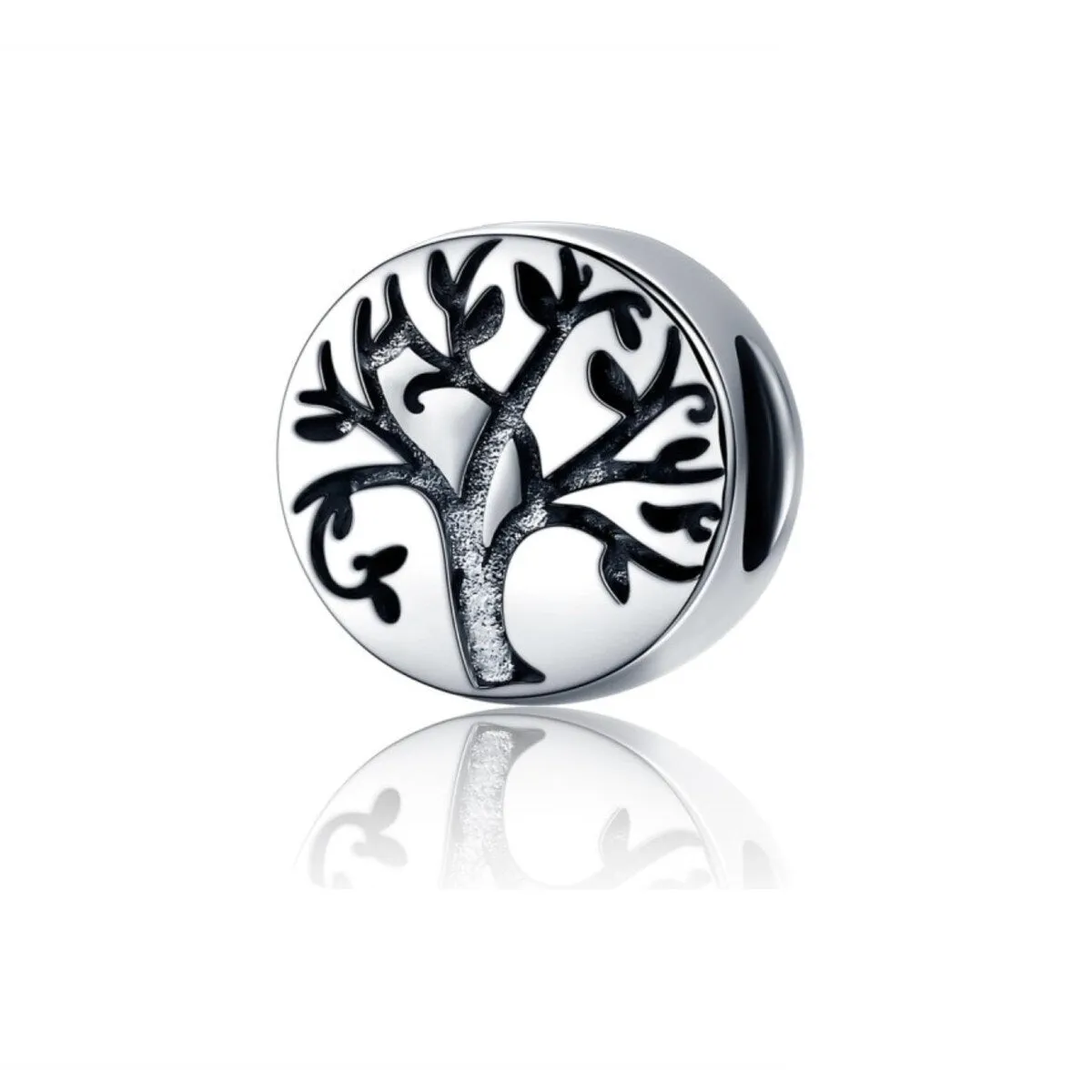 Sterling Silver Etched Tree Charm Bead sold by Zulily