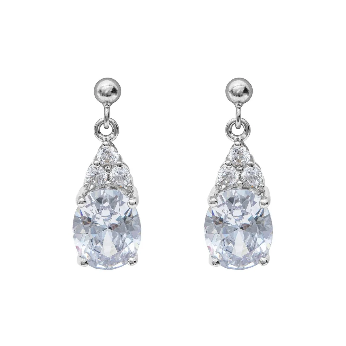 Sterling Silver & Cubic Zirconia Teardrop Earrings sold by Zulily