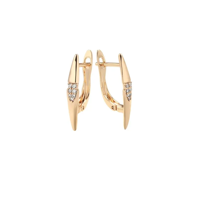 Goldtone & Clear Crystal Spiked Hoop Earrings sold by Zulily