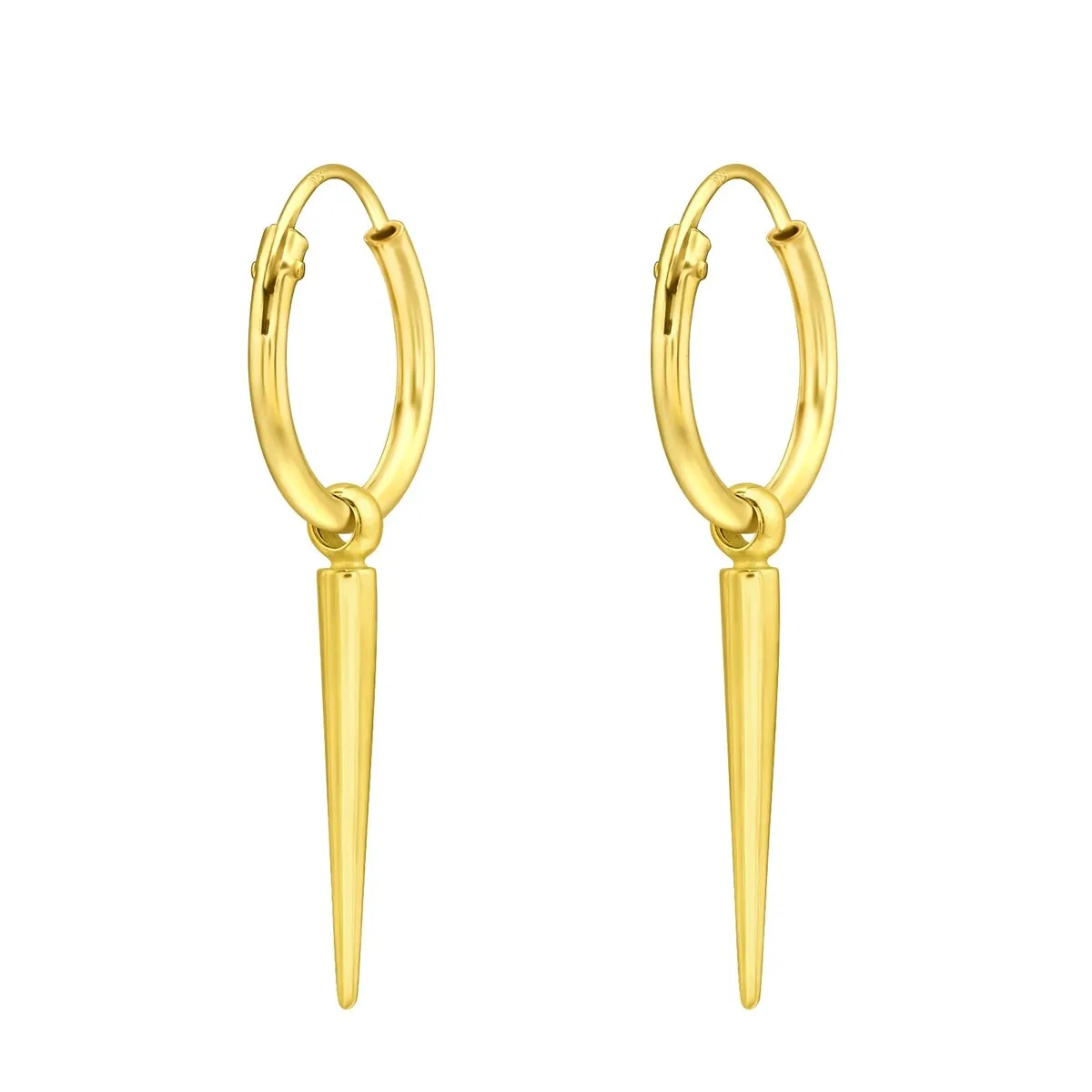 Sterling Silver 18k Gold-Plated Drop Earrings sold by Zulily