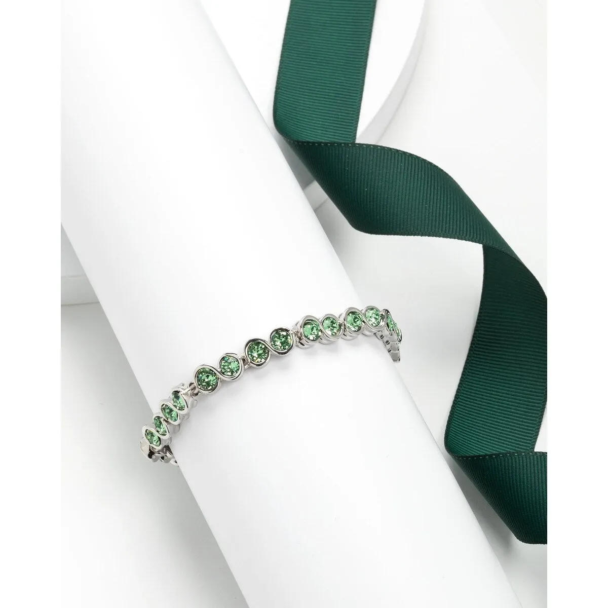 Crystal Swirled Tennis Bracelet sold by Zulily product image thumbnail 3