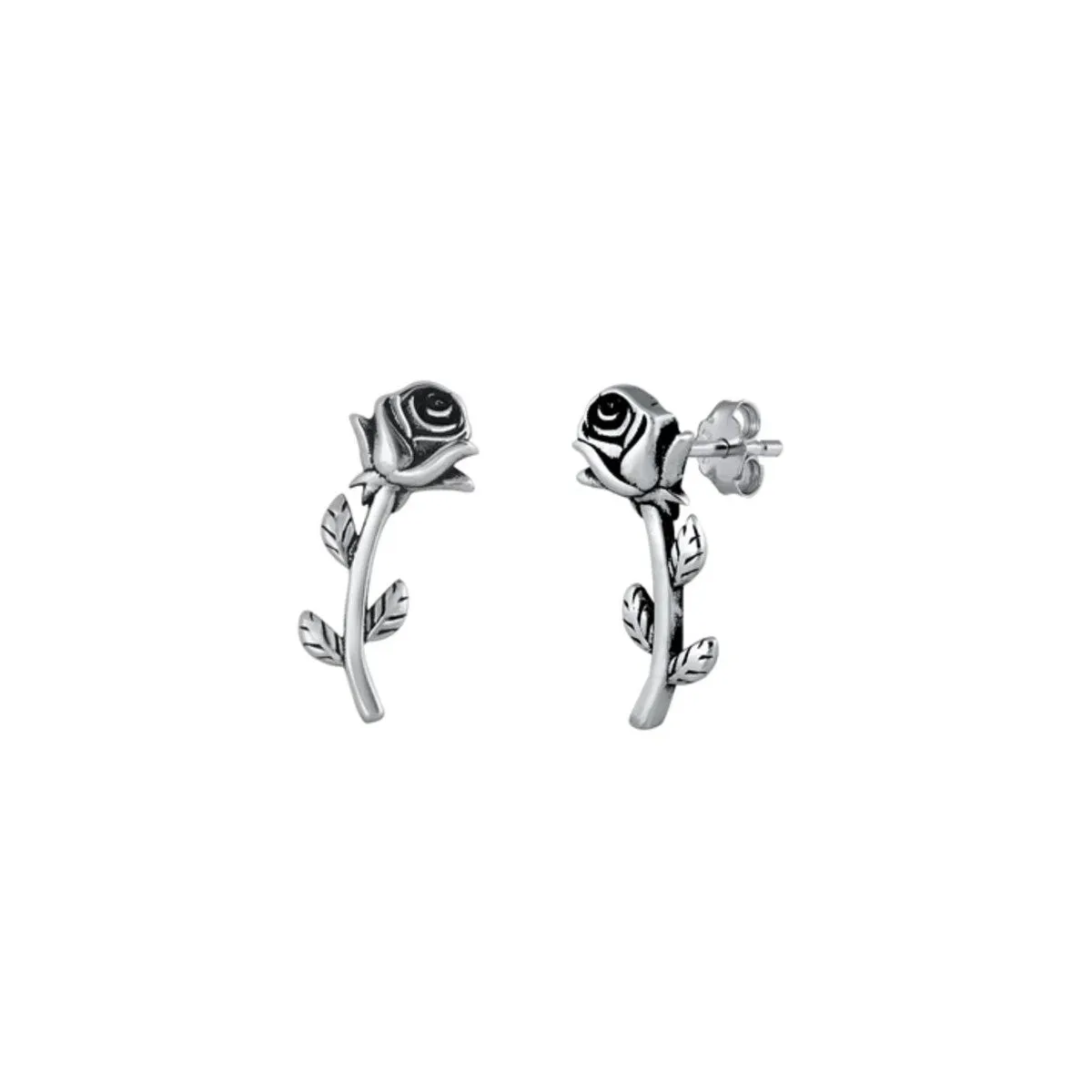 Sterling Silver Rose Stud Earrings sold by Zulily