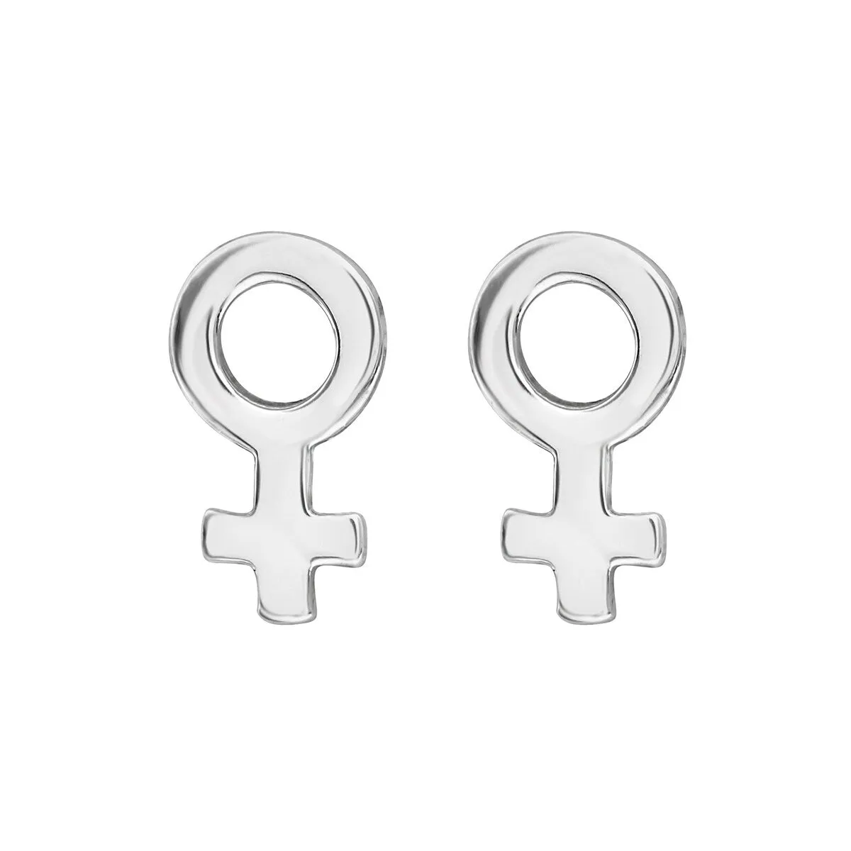 Sterling Silver Female Symbol Stud Earrings sold by Zulily