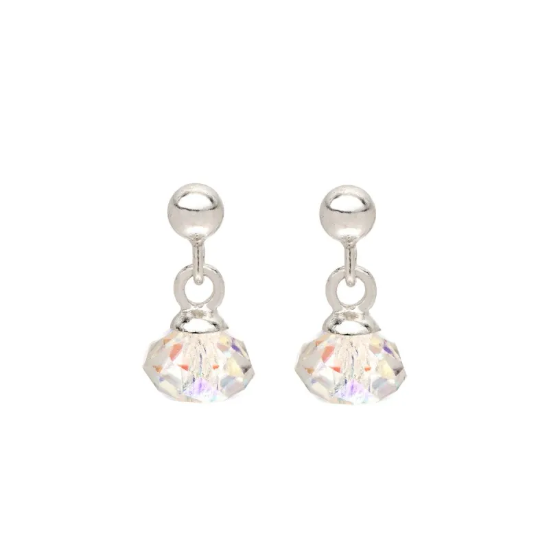 Silvertone Aurora Borealis Swarovski Crystal Drop Earrings - Silvertone Aurora Borealis sold by Zulily