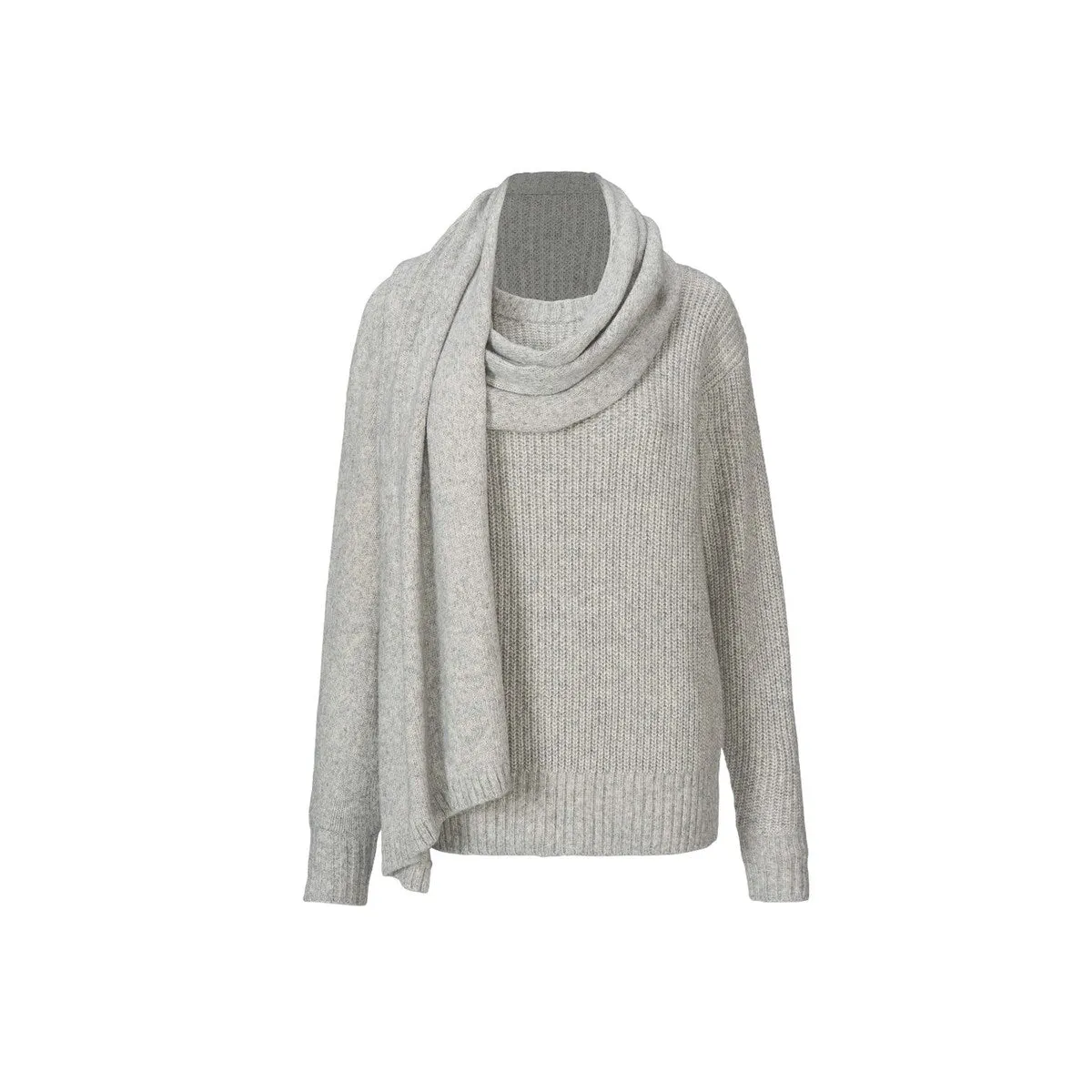 cabi Light Heather Gray Wrap Pullover Sweater sold by Zulily