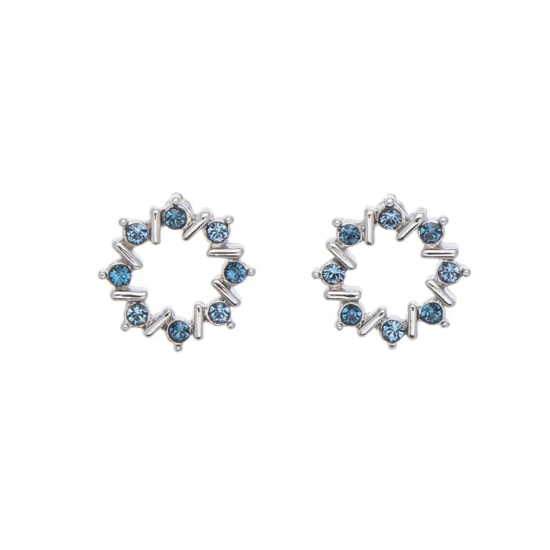 Dainty Swarovski Crystal Wreath Stud Earrings sold by Zulily