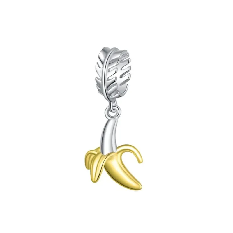 Yellow & Sterling Silver Banana Charm sold by Zulily