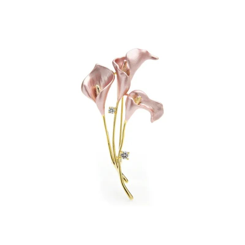 Don't AsK Goldtone & Metallic Pink Calla Lily Brooch sold by Zulily