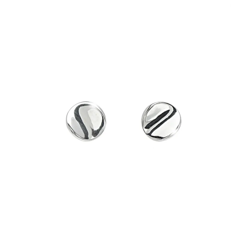 Sterling Silver Bent Circle Stud Earrings sold by Zulily