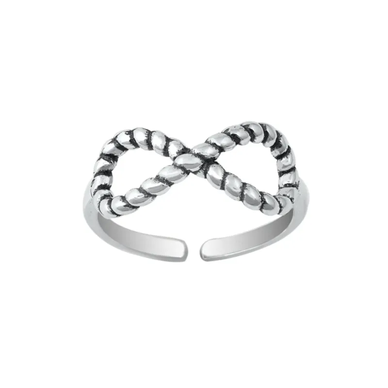 Sterling Silver Braided Infinity Toe Ring sold by Zulily