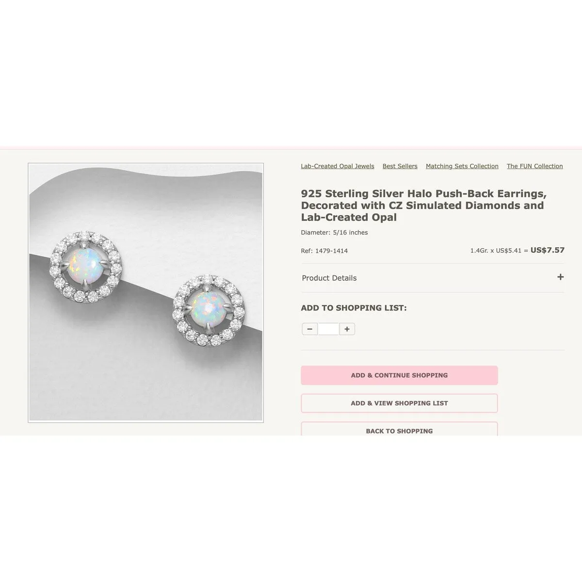Sterling Silver White Opal Cubic Zirconia Halo Stud Earrings sold by Zulily