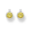 Cubic Zirconia & Sterling Silver Circular Stud Earrings sold by Zulily
