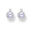 Cubic Zirconia & Sterling Silver Circular Stud Earrings sold by Zulily