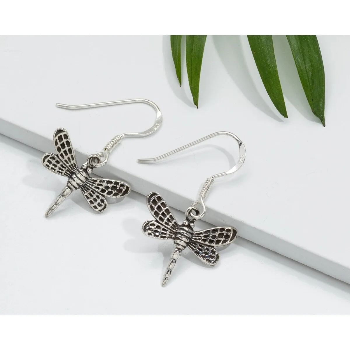 Sterling Silver Dragonfly Drop Earrings sold by Zulily