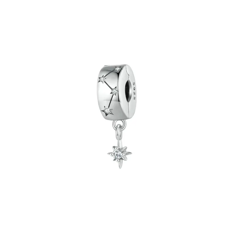 Clear Cubic Zirconia & Sterling Silver Star Chart Clip Charm sold by Zulily
