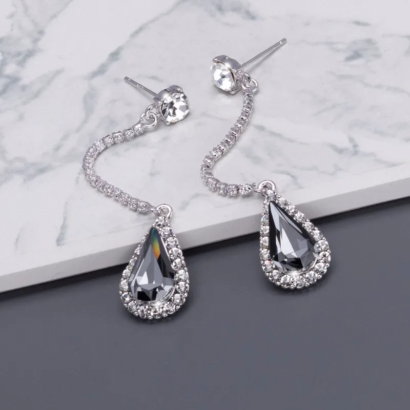 Silvernight Swarovski Crystals Drop Earrings sold by Zulily