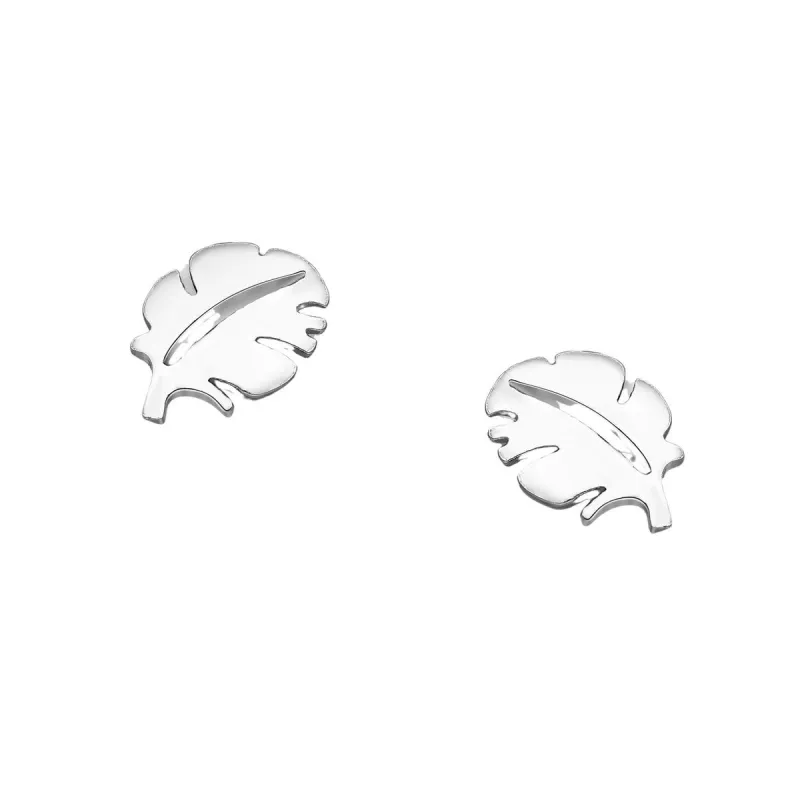 Sterling Silver Dainty Leaf Stud Earrings sold by Zulily