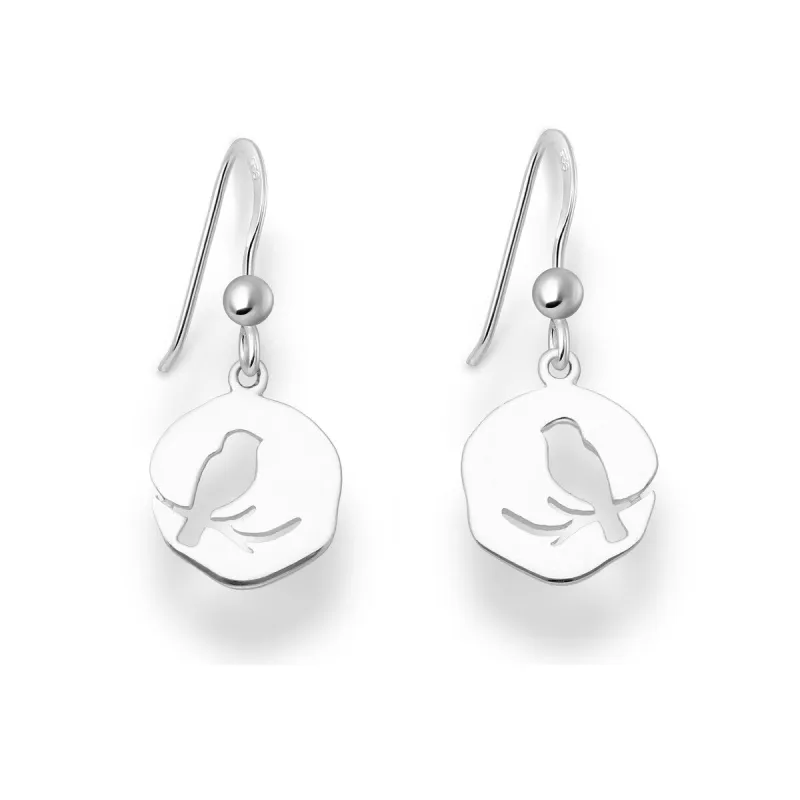 Sterling Silver Birds On A Branch Drop Earrings sold by Zulily