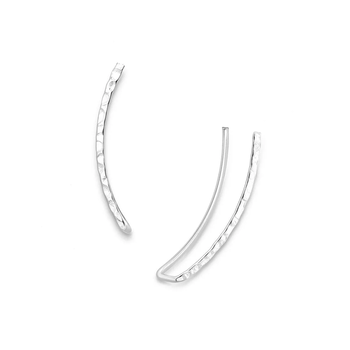 Sterling Silver Hammered Ear Climbers sold by Zulily