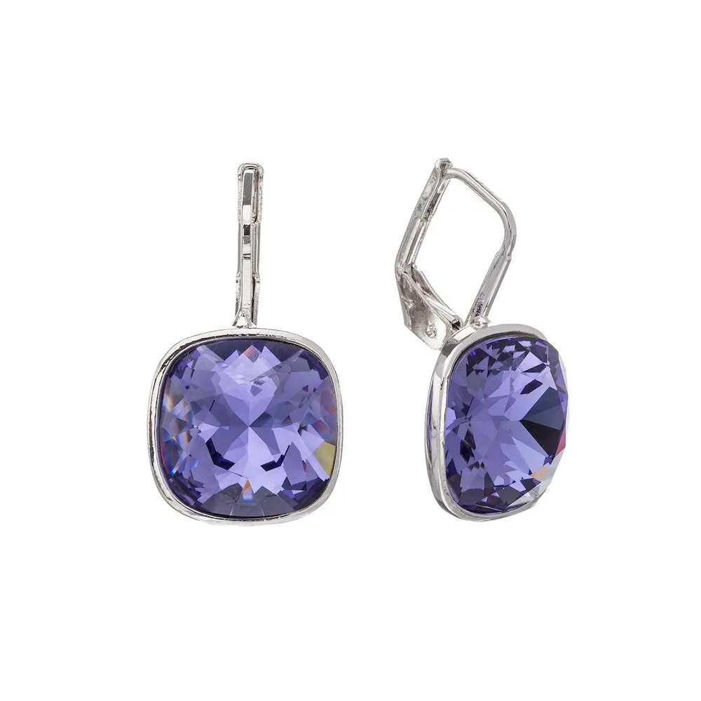 Cushion Cut Crystal Classic Leverback Earrings sold by Zulily product image thumbnail 3