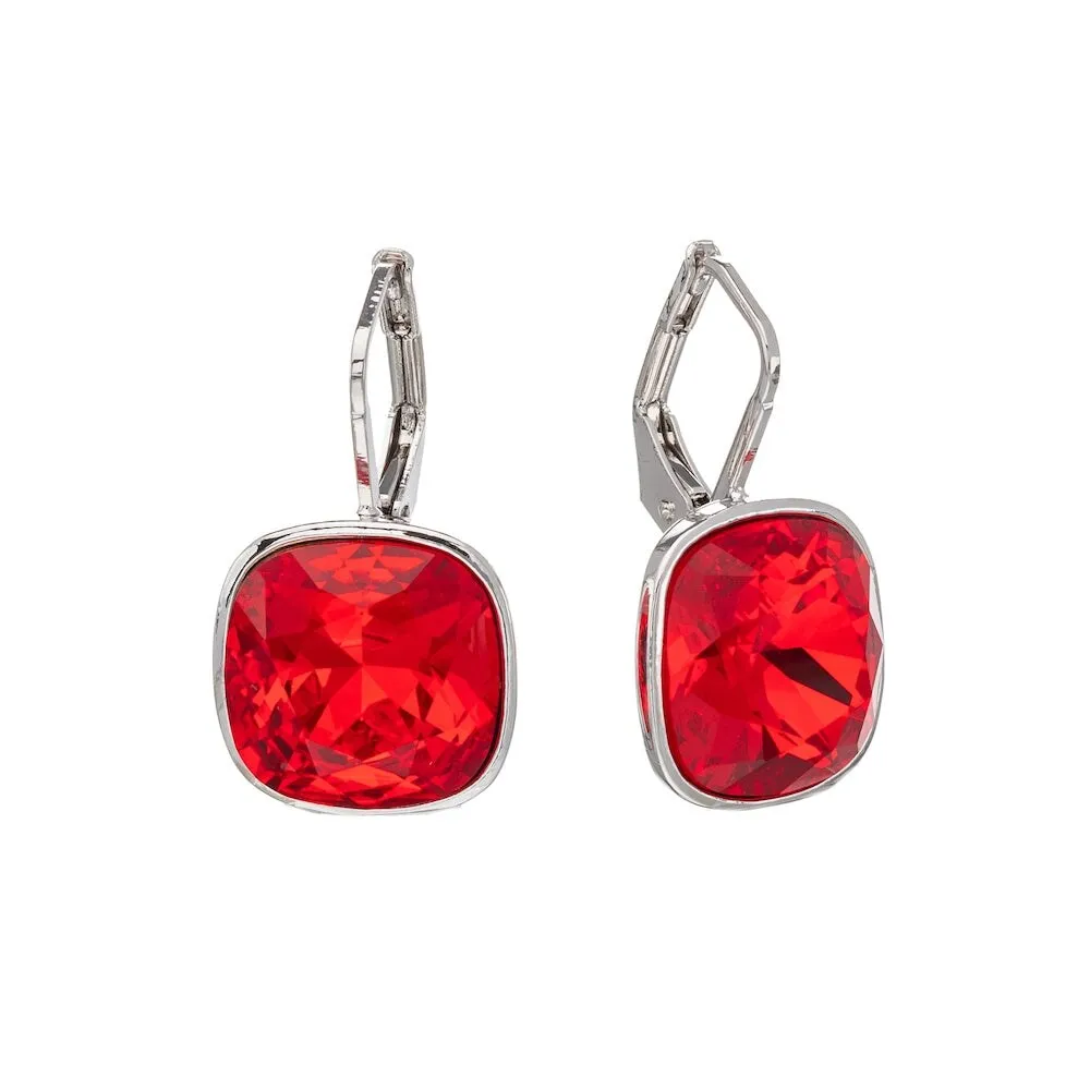 Cushion Cut Crystal Classic Leverback Earrings sold by Zulily product image thumbnail 5