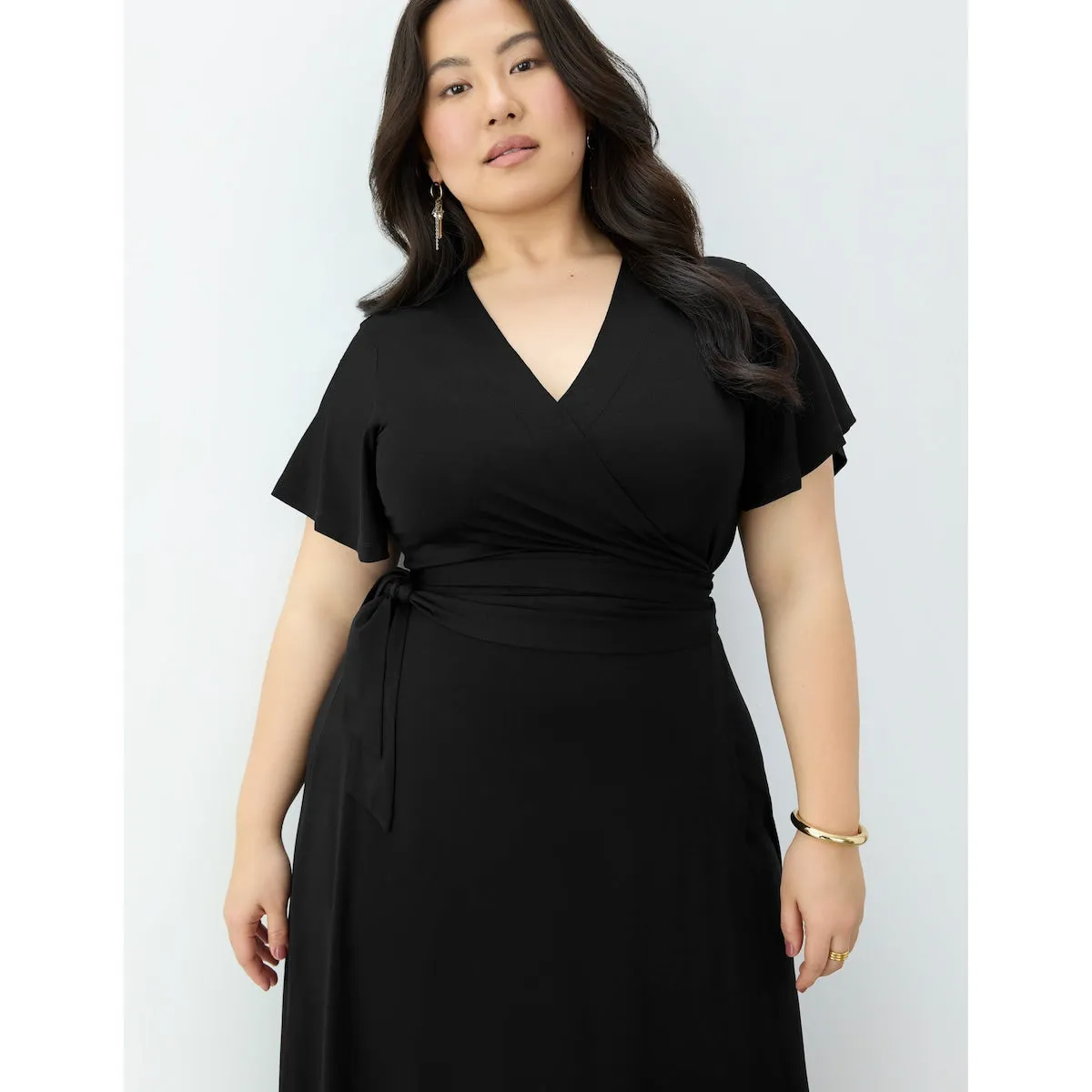 Gstq Fluid Knit Wrap Dress sold by Zulily product image thumbnail 3